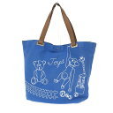 ANYA HINDMARCH アニヤハインドマーチ トートバッグ ブルー キャンバス レディース bag 鞄 【中古】