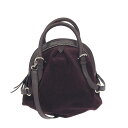 Salvatore Ferragamo サルヴァトーレフェラガモ 2WAYバッグ ボルドー スエード レディース 多機能 bag 鞄 【中古】