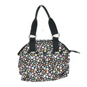 LeSportsac レスポートサック トートバッグ ブラック ナイロン ハート柄 レディース bag 鞄 【中古】