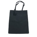 FOXEY BOUTIQUE フォクシーブティック ノベルティ トートバッグ 美品 ブラック ナイロン ロゴ刺繍 タッセル レディース bag 鞄 【中古】