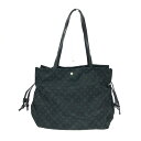 russet ラシット 巾着 トートバッグ 美品 ブラック ナイロン モノグラム レディース bag 鞄 【中古】
