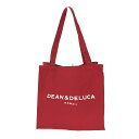 DEAN&DELUCA ディーン&デルーカ ハワイ限定 トートバッグ 美品 レッド キャンバス ユニセックス bag 鞄 【中古】