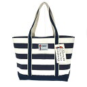 PARROTT CANVAS パロットキャンバス トートバッグ 未使用品 ホワイト/ネイビー ボーダー ユニセックス bag 鞄 【中古】