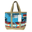 PARROTT CANVAS パロットキャンバス トートバッグ 未使用品 ブルー ネイティブ柄 ユニセックス bag 鞄 【中古】