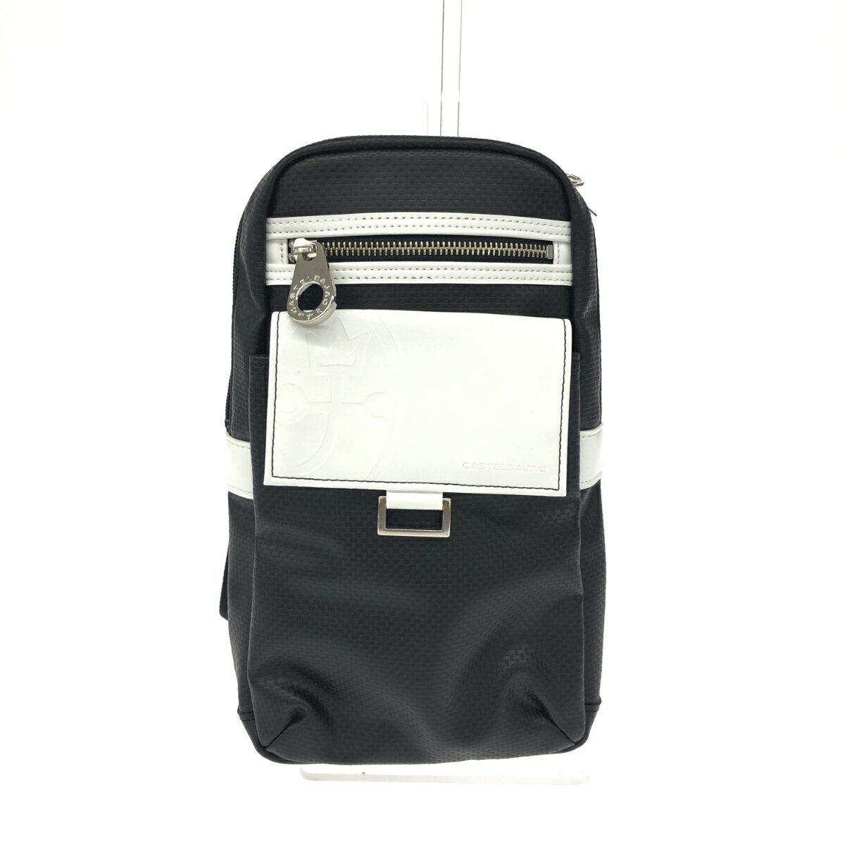 CASTELBAJAC カステルバジャック ボディバッグ ブラック/ホワイト メンズ 斜め掛け bag 鞄 【中古】
