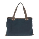 Kitamura キタムラ トートバッグ ネイビー キャンバス×レザー レディース bag 鞄 【中古】
