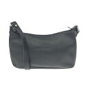 LONGCHAMP ロンシャン ショルダーバッグ 良好 ブラック レザー レディース 斜め掛け bag 鞄 【中古】