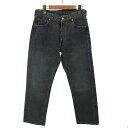 LEVI`S リーバイス 501 デニム パンツ サイズ:30 ブラック メンズ ボタン裏553 先染め ボトムス アメリカ製 【中古】(4)