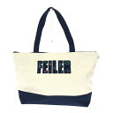 FEILER フェイラー スイングチェリー キャンバス トートバッグ 良好 ホワイト×ネイビー レディース bag 鞄 【中古】