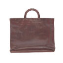 HIROFU ヒロフ ビジネスバッグ ブラウン レザー ユニセックス ブリーフケース bag 書類鞄 A4 【中古】