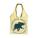 HUNTING WORLD ハンティングワールド リバーシブル ボルネオ トートバッグ ベージュ×イエロー コットン×ナイロン レディース bag 鞄 【中古】