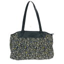 agnes b. アニエスベー トートバッグ ブラック キャンバス レディース bag 鞄 【中古】