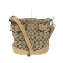 COACH コーチ シグネチャー ショルダーバッグ 3574 ベージュ キャンバス レディース 斜め掛け bag 鞄 【中古】