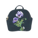 FEILER フェイラー ロマネスクポピーズ リュック 良好 ブラック シェニール織 レディース リュックサック バックパック bag 鞄 【中古】