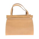 CALVIN KLEIN カルバンクライン トートバッグ ベージュ レザー ロゴ ウッドパーツ レディース bag 鞄 【中古】