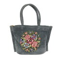 FEILER フェイラー ミニ トートバッグ 良好 グレー シェニール織 ヴィエンナ レディース bag 鞄 【中古】