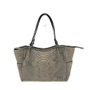 Python パイソン スモール トートバッグ 良好 グレージュ レディース bag 鞄 【中古】