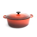 staub ストウブ ココットオーバル 両手鍋 29cm レッド 調理器具 【中古】