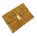 GOLD PFEIL ゴールドファイル 三つ折り セカンドバッグ キャメル メンズ クラッチバッグ bag 鞄 【中古】(4)