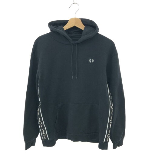 FRED PERRY フレッドペリー サイドロゴ フーディ パーカー サイズ:UK10 ブラック レディース トップス 裏起毛 【中古】 FRED PERRY フレッドペリー サイドロゴ フーディ パーカー サイズ:UK10 ブラック レディース トップス 裏起毛 【中古】
