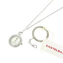 CASTELBAJAC カステルバジャック 懐中時計 新品同様 シルバーカラー SS レディース ペンダントウォッチ ネックレス キーリング 【中古】