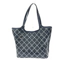 PATRICK COX パトリックコックス トートバッグ 美品 ネイビー PVC レディース bag 鞄 【中古】