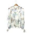 TED BAKER テッドベイカー 長袖 ラメ シースルー 花柄 ブラウス サイズ:0 ホワイト レディース トップス 【中古】(4)
