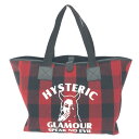 HYSTERIC GLAMOUR ヒステリックグラマー SPEAK NO EVIL トートバッグ 良好 ブラック/レッド チェック柄 ユニセックス bag 鞄 ...