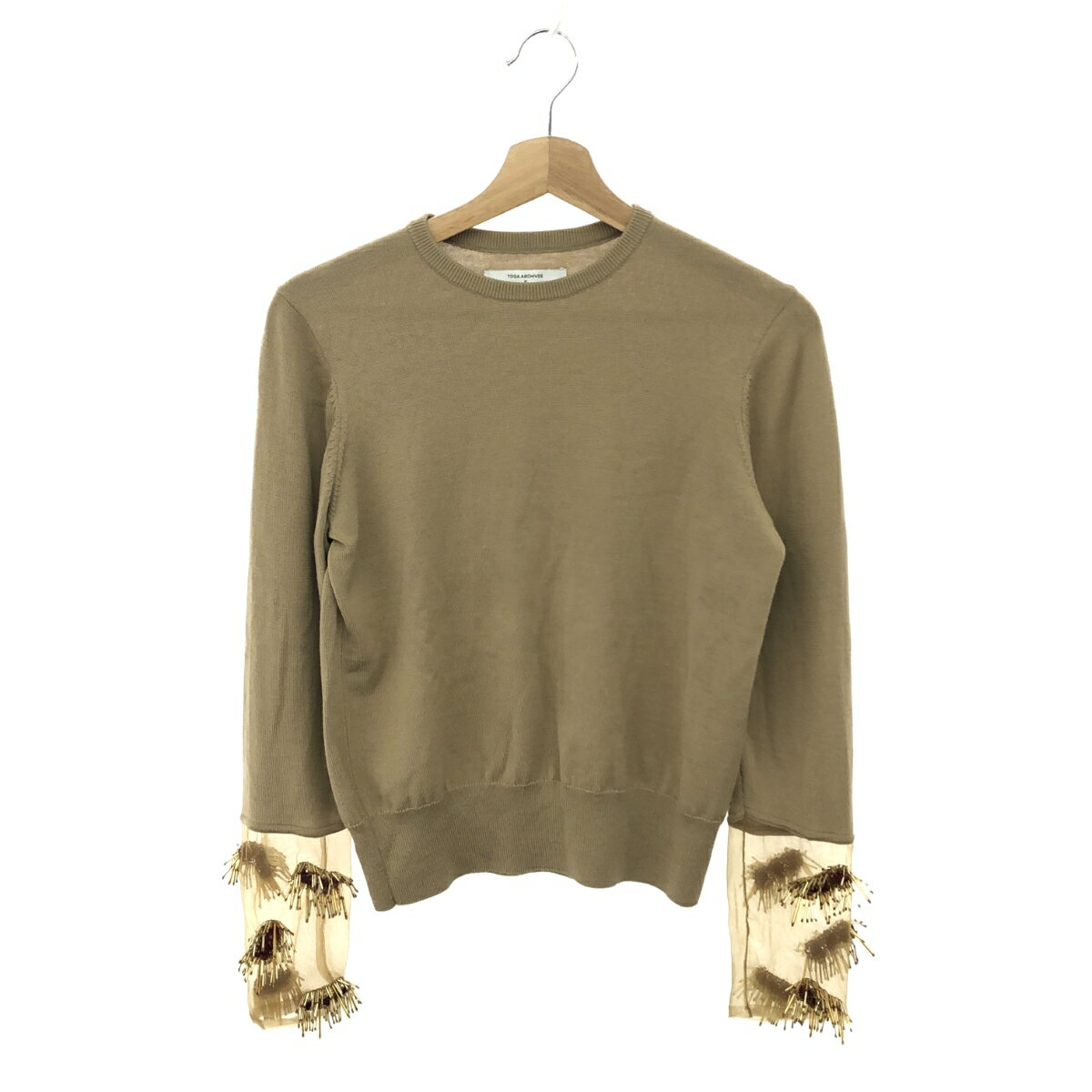 ★楽天スーパーセール対象★ TOGA トーガ×H&M 完売品 ビーズディテールウール ニット サイズ:表記無し ベ..