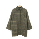 Aquascutum アクアスキュータム リバーシブル コート サイズ:表記無し ブラウン レディース 千鳥柄 イングランド製 ヴィンテージ 【中古】
