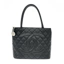 CHANEL シャネル マトラッセ 復刻トートバッグ 良好 A01804 6200112 ブラック キャビアスキン ココマーク レディース bag 鞄 【中古】