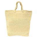 かごバッグ 鞄 トートバッグ 良好 ライトベージュ 天然草 レディース bag 鞄 【中古】
