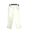 TO BE CHIC トゥービーシック クロップド パンツ サイズ:40 ホワイト レディース ボトムス サイドリボン 【中古】(4)