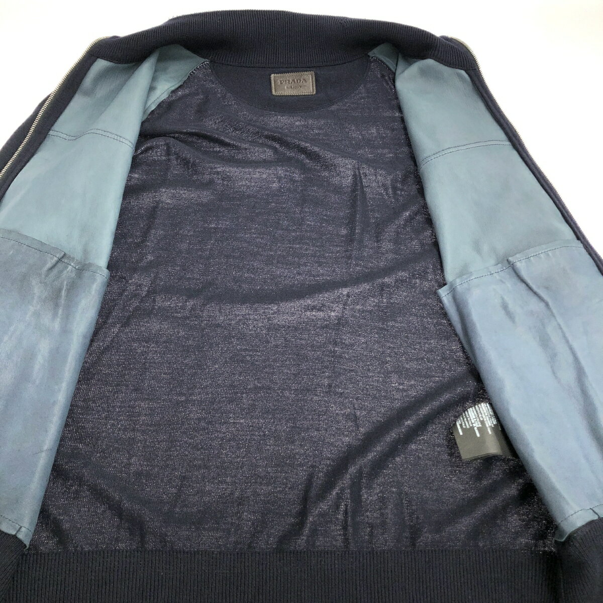 PRADA プラダ ドライバーズ ジャケット サイズ:52 SMC518 ネイビー メンズ アウター 【中古】