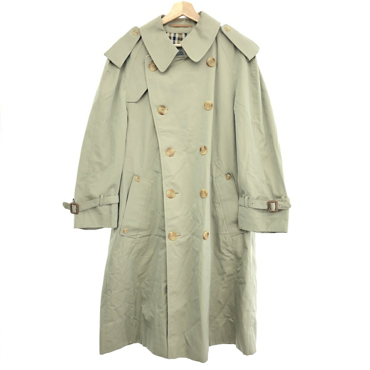 Aquascutum アクアスキュータム トレンチ コート サイズ:0 ベージュ メンズ アウター 【中古】