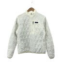 patagonia パタゴニア ナノパフプルオーバー ジャケット サイズ:M 84025 ホワイト レディース アウター 【中古】