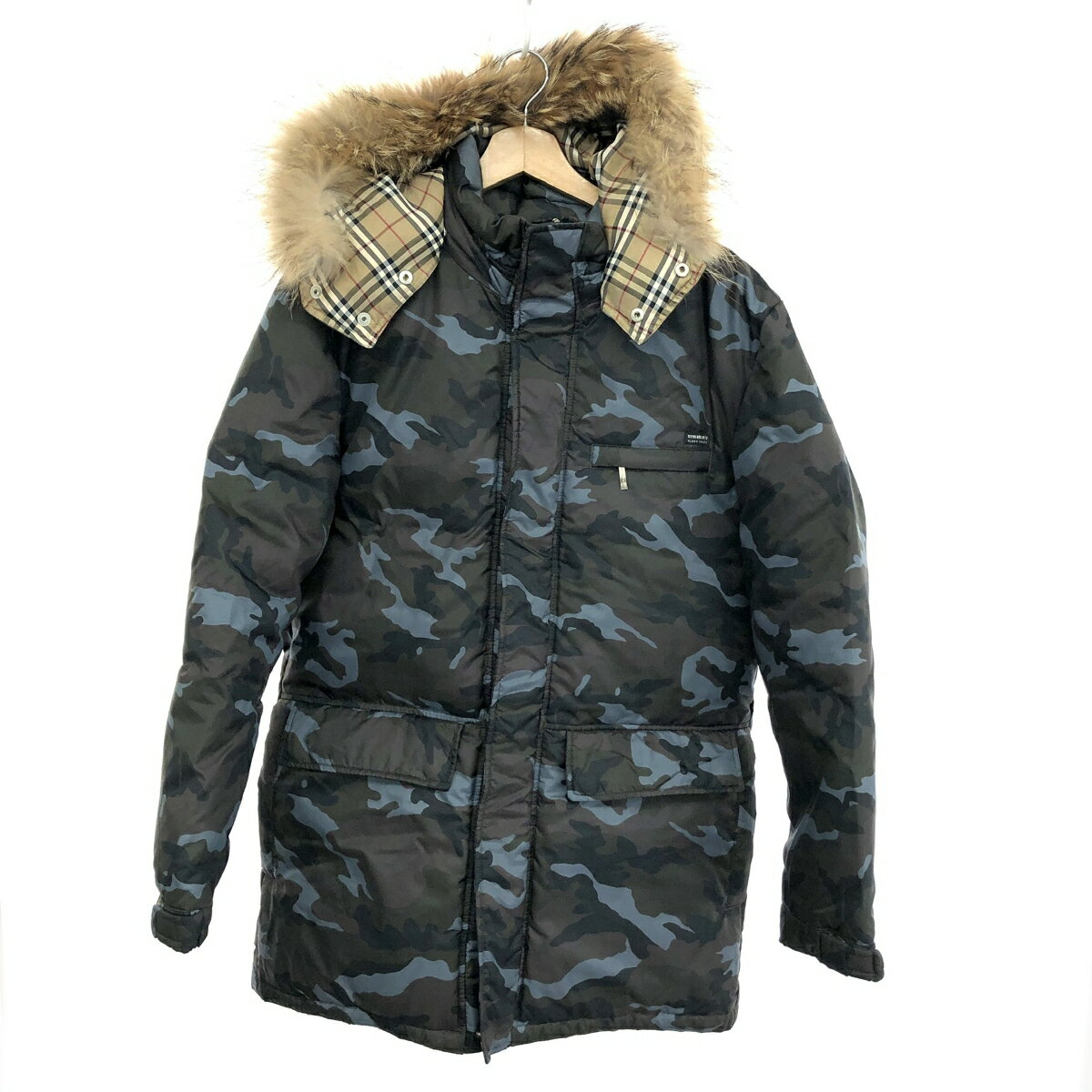 【美品】BURBERRY LONDON フード付きカーキジャケット 美品】BURBERRY LONDON フード付きカーキジャケット 三越伊勢丹