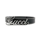 GUCCI グッチ ベルト 181830 ブラック レザー ロゴバックル スライド レディース 服飾小物 【中古】