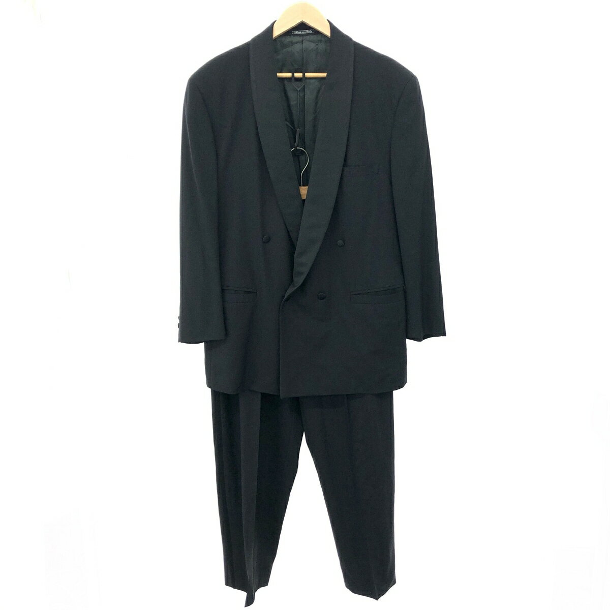 Gianni Versace ジャンニヴェルサーチ ショールカラー セットアップ サイズ:50 パンツ表記なし ブラック メンズ 3タックスラックス 【中古】