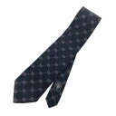 GUCCI グッチ ネクタイ ブラック シルク100% GG柄 メンズ イタリア製 ビジネス 服飾小物 【中古】
