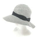 m second エムセカンド 麦わら帽子 ペーパーハット 良好 グレー レディース 栗原 帽子 服飾小物 【中古】