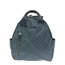 russet ラシット リュック 良好 ネイビー ナイロン モノグラム レディース リュックサック バックパック bag 鞄 【中古】