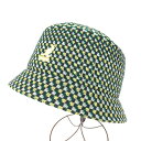 KANGOL カンゴール バケットハット 帽子 未使用品 L グリーン チェッカーズフラッグ ユニセックス 帽子 服飾小物 【中古】