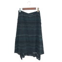 haat(ISSEY MIYAKE) ハート(イッセイミヤケ) シースルー スカート 美品 サイズ:2 HA81-JG108 ブラック レディース ボトムス フリル 【中古】