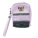 ANNA SUI アナスイ マルチポーチ シガレットケース パープル ナイロン バタフライ レディース ケース 小物入れ 【中古】