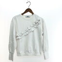 MSGM エムエスジイエム 長袖 フリル スウェット サイズ:S ブラック レディース トップス 裏起毛 トレーナー 【中古】