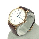 Daniel Wellington ダニエルウェリントン 腕時計 ローズゴールドカラー/ブラウン SS/レザー クォーツ レディース ウォッチ watch 【中古】