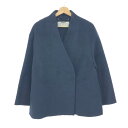 ADORE アドーア アルパカシャギーノーカラーコート コート 良好 サイズ:38 531-6250104 ネイビー レディース アウター 【中古】