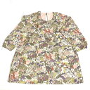 リバティ エプロン 花柄 割烹着 贈答品 引き出物 ギフト 【中古】
