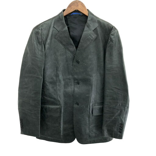 Paul Smith ポールスミス レザー ジャケット L グリーン メンズ 革ジャン アウター 【中古】 Paul Smith ポールスミス レザー ジャケット L グリーン メンズ 革ジャン アウター 【中古】